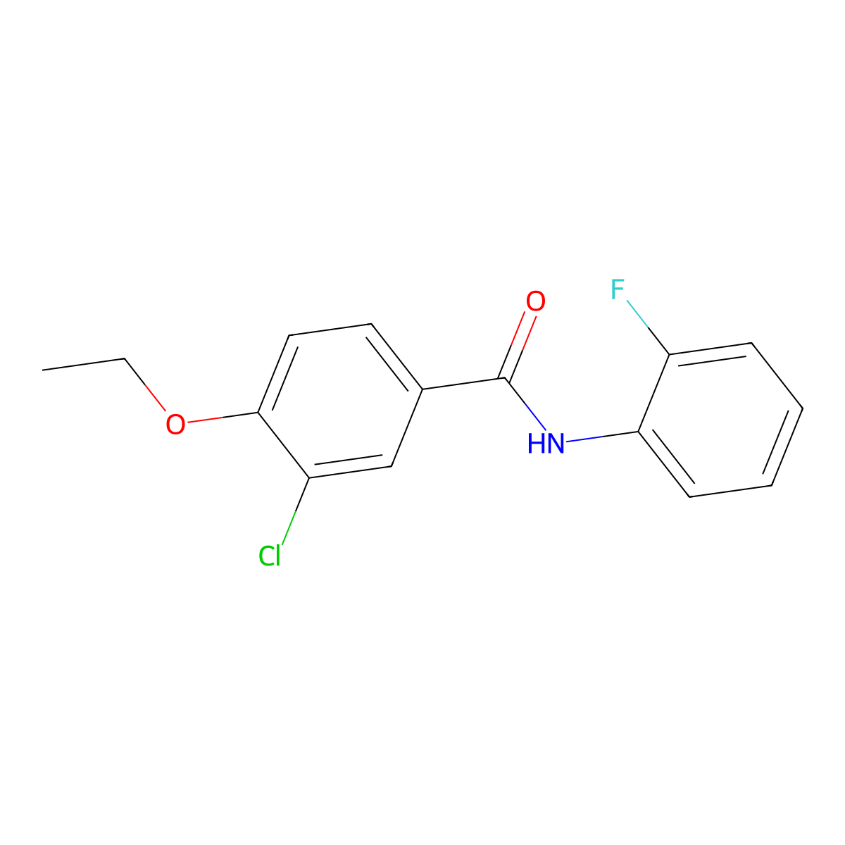 3-chloro-4-ethoxy-N-(2-fluorophenyl)benzamide molecular structure, CAS 431926-54-4