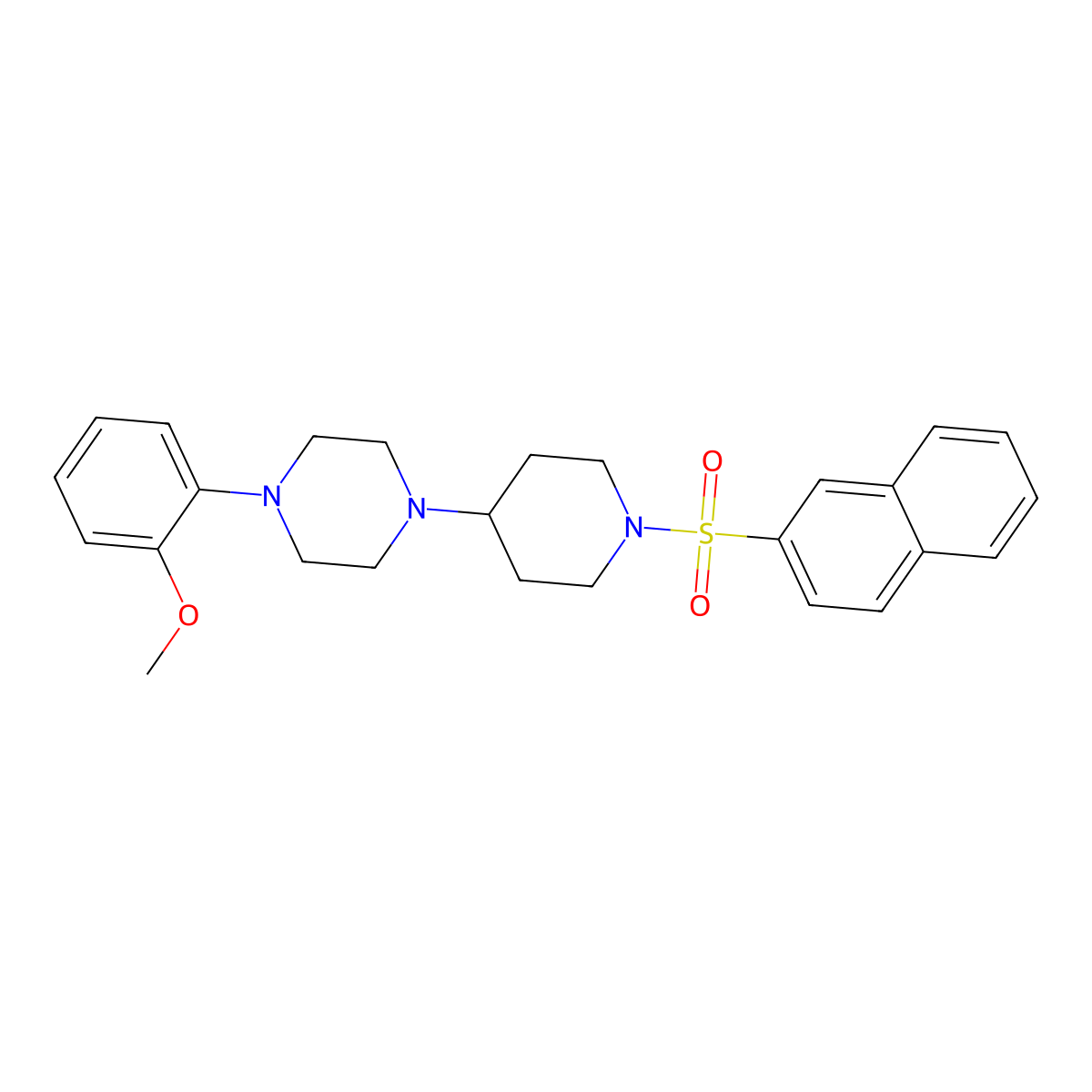 1-(2-Methoxyphenyl)-4-[1-(2-naphthylsulfonyl)-4-piperidinyl]piperazine molecular structure, CAS 431926-83-9