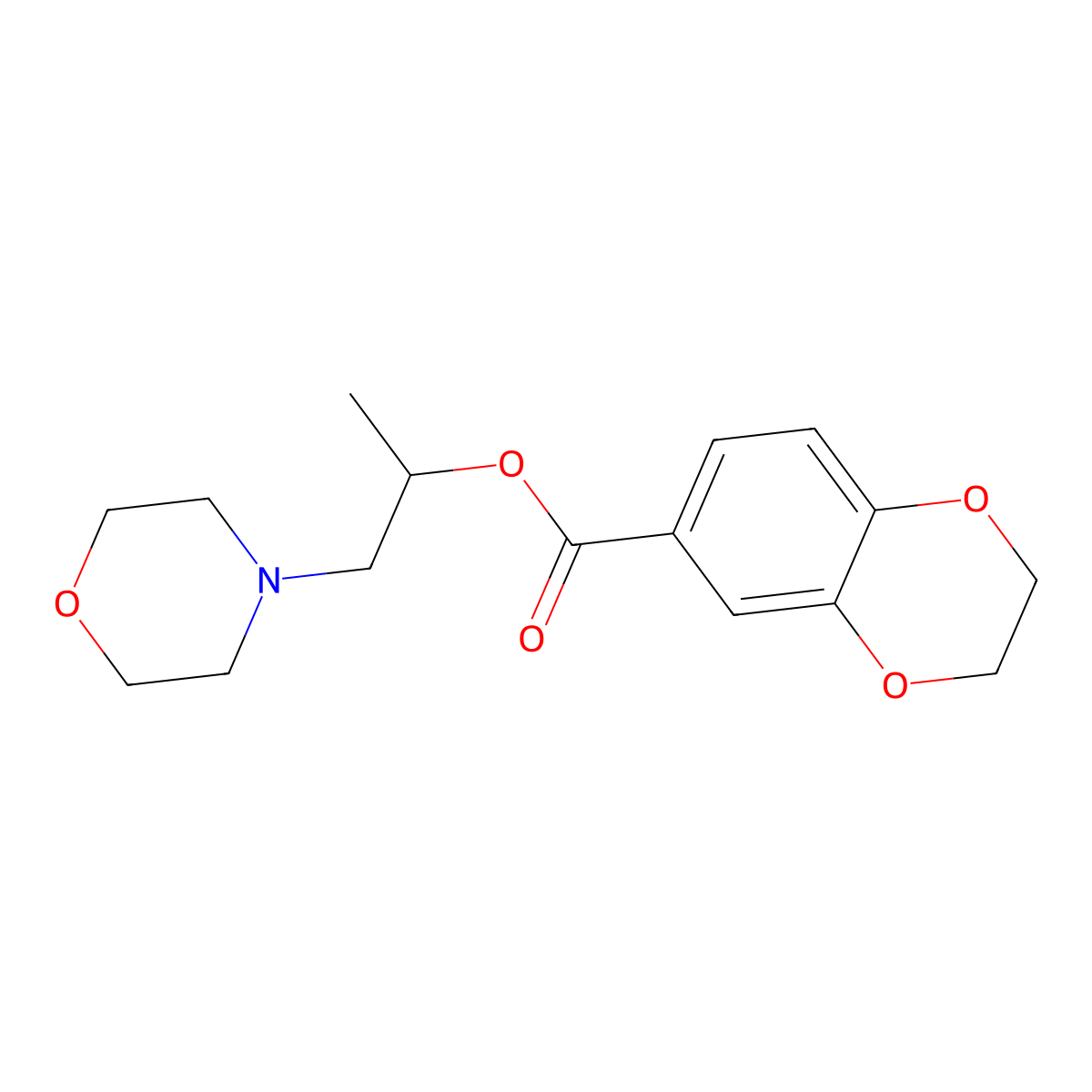 1-Morpholin-4-ylpropan-2-yl 2,3-dihydro-1,4-benzodioxine-6-carboxylate molecular structure, CAS 431927-30-9