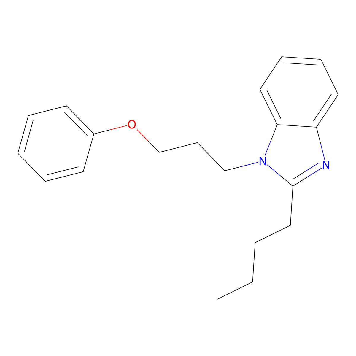 2-butyl-1-(3-phenoxypropyl)-1H-benzo[d]imidazole molecular structure, CAS 431927-68-3