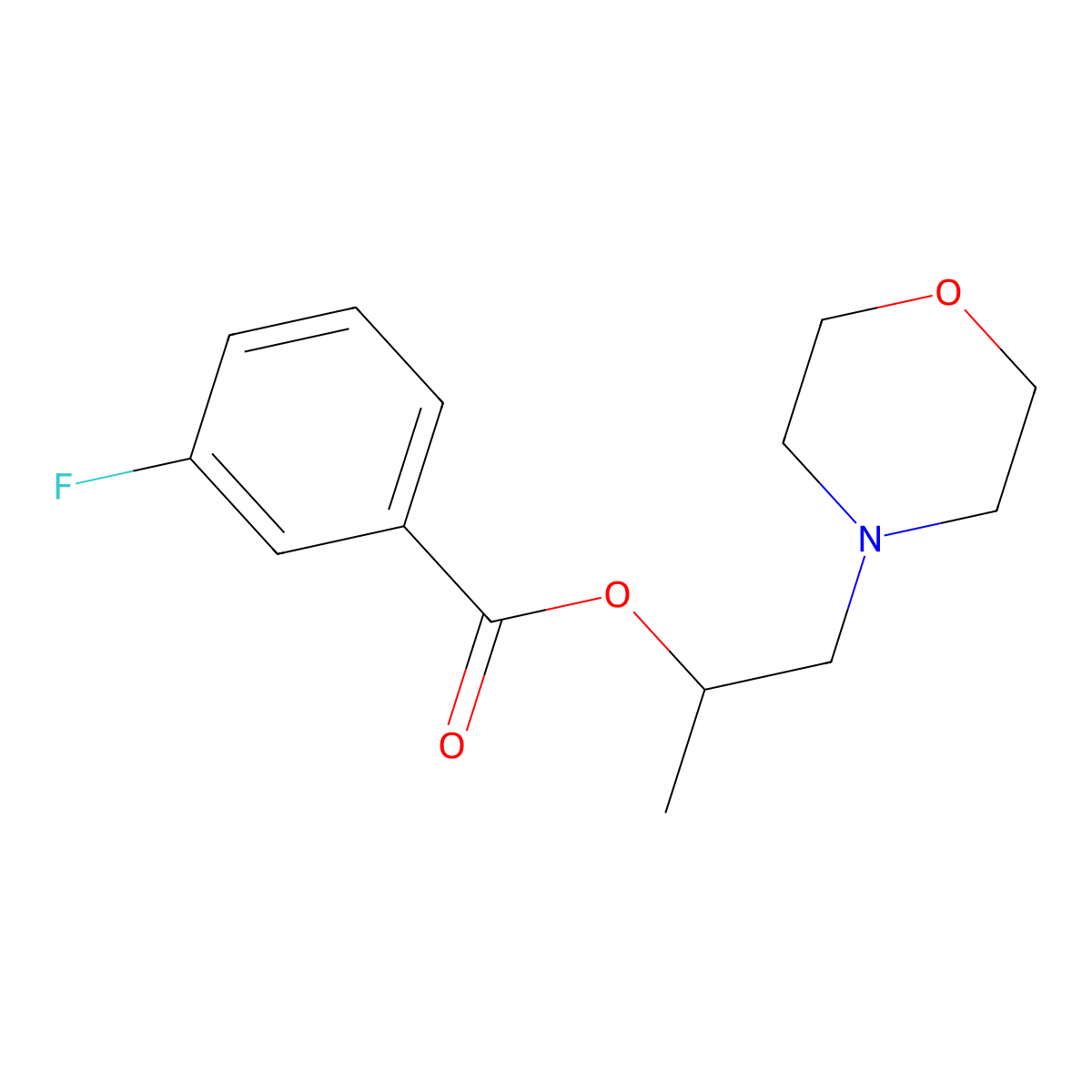 1-Methyl-2-(4-morpholinyl)ethyl 3-fluorobenzoate molecular structure, CAS 431928-18-6