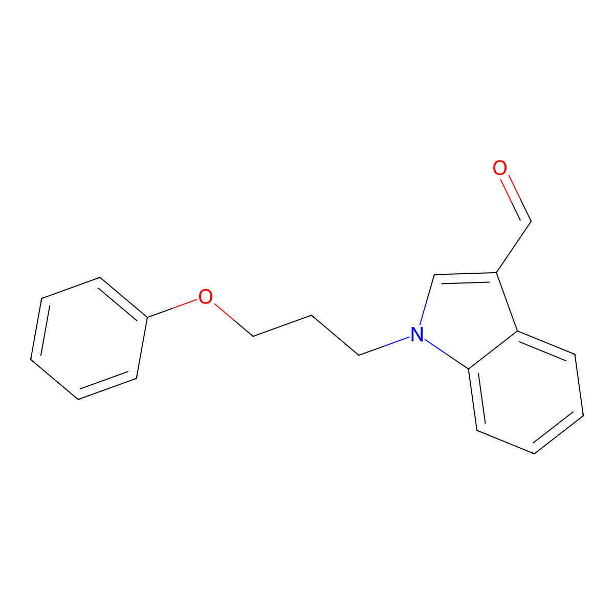 1-(3-phenoxypropyl)-1H-indole-3-carbaldehyde molecular structure, CAS 431928-19-7