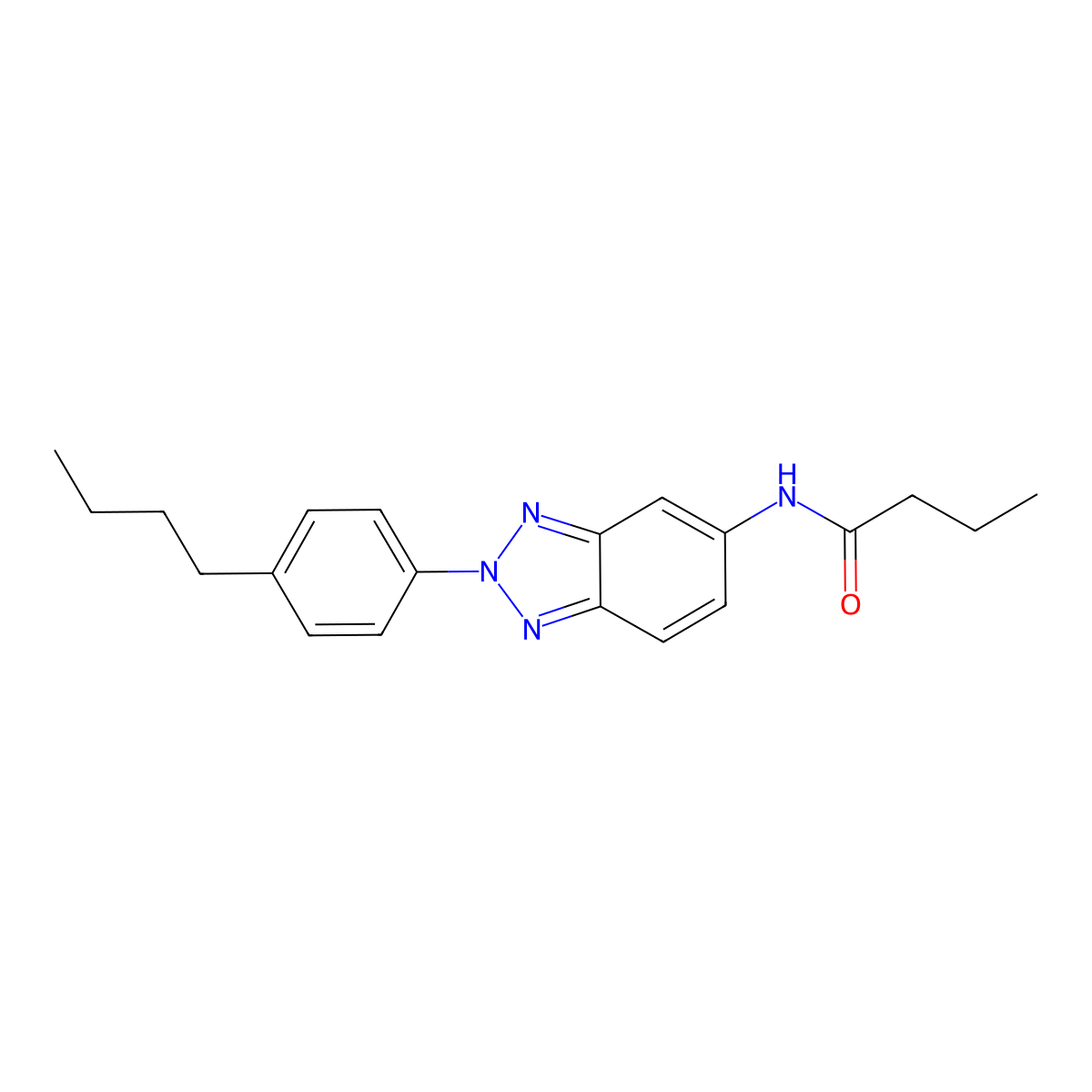 N-[2-(4-butylphenyl)-2H-benzotriazol-5-yl]butanamide molecular structure, CAS 431928-47-1
