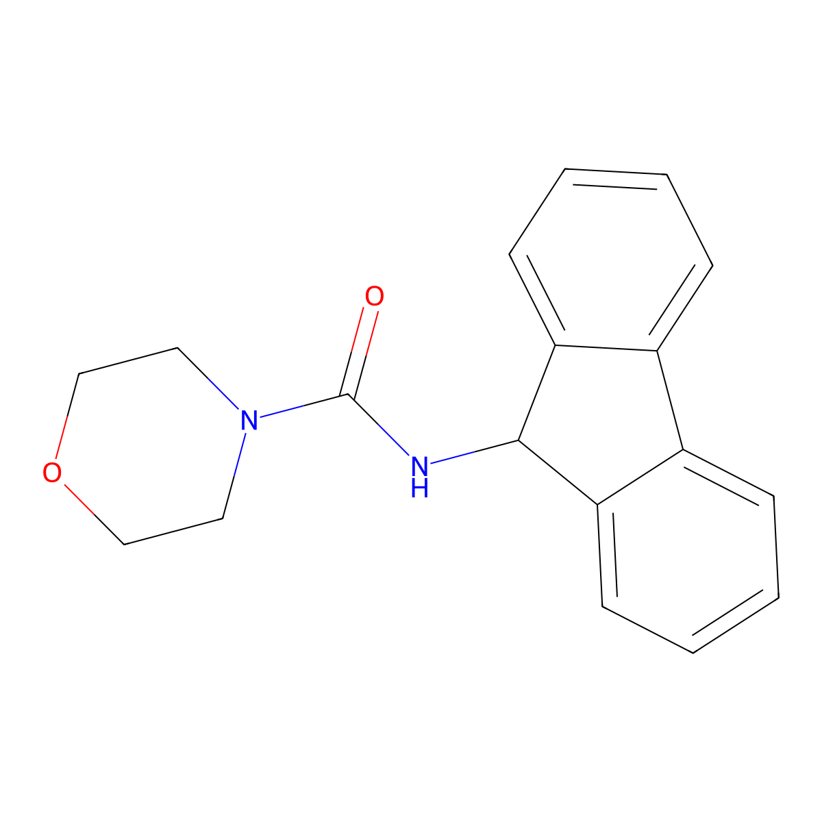 N-(9H-fluoren-9-yl)morpholine-4-carboxamide molecular structure, CAS 431928-55-1
