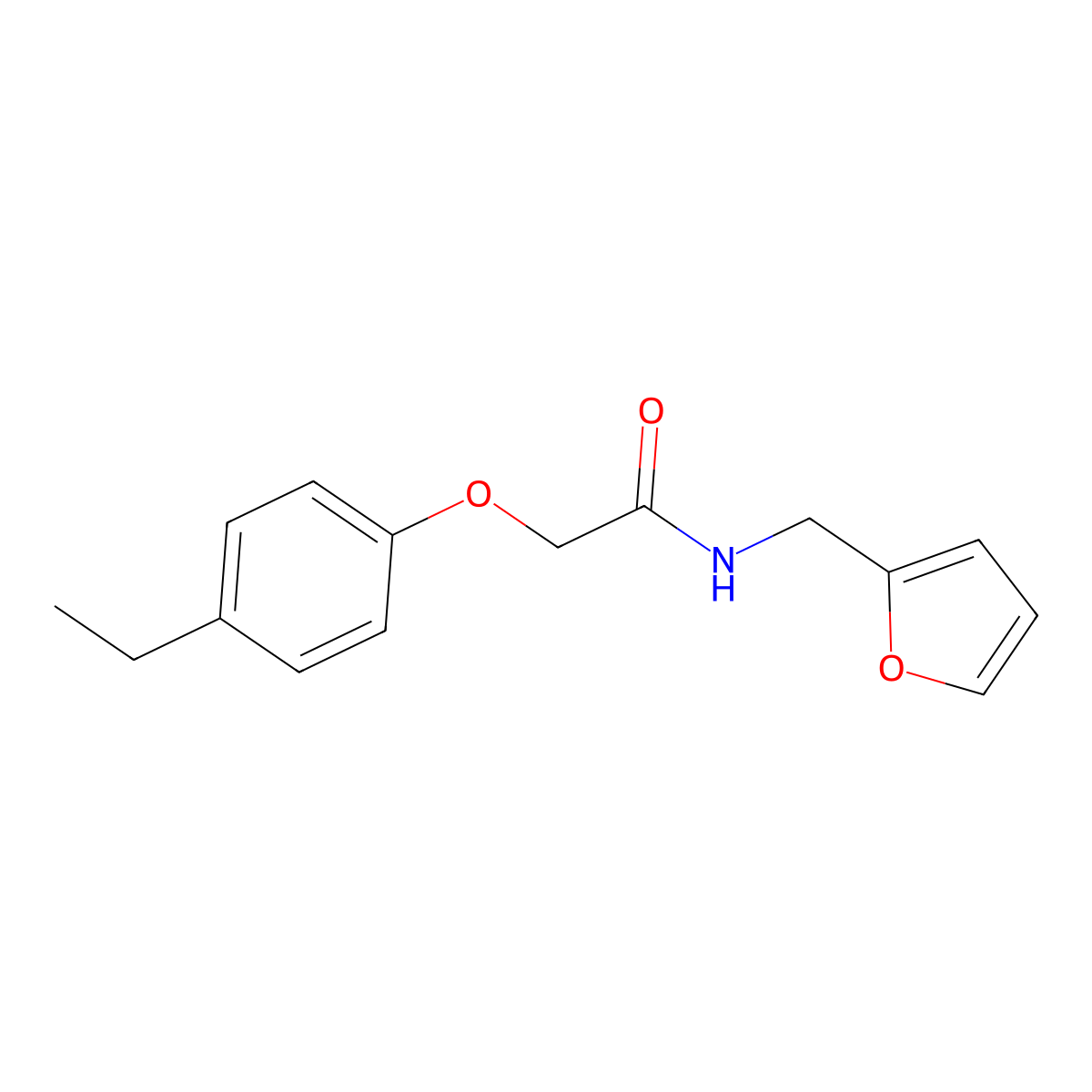 2-(4-ethylphenoxy)-N-(furan-2-ylmethyl)acetamide molecular structure, CAS 431928-81-3