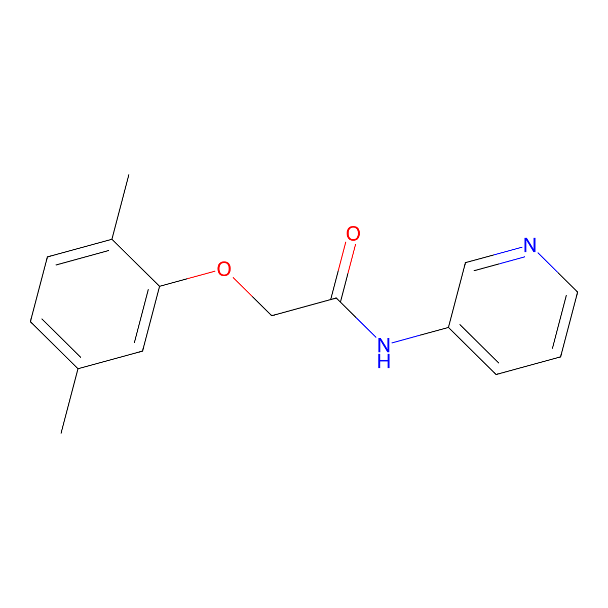 2-(2,5-dimethylphenoxy)-N-pyridin-3-ylacetamide molecular structure, CAS 431928-88-0