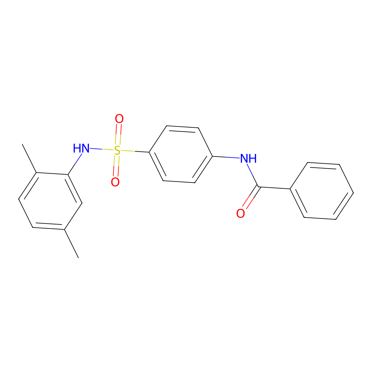 N-[4-[(2,5-dimethylphenyl)sulfamoyl]phenyl]benzamide molecular structure, CAS 431929-02-1