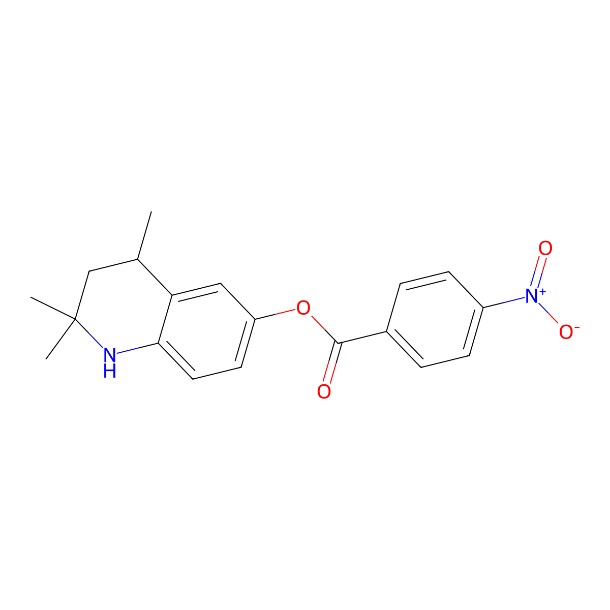 2,2,4-Trimethyl-1,2,3,4-tetrahydroquinolin-6-yl 4-nitrobenzoate molecular structure, CAS 431929-62-3