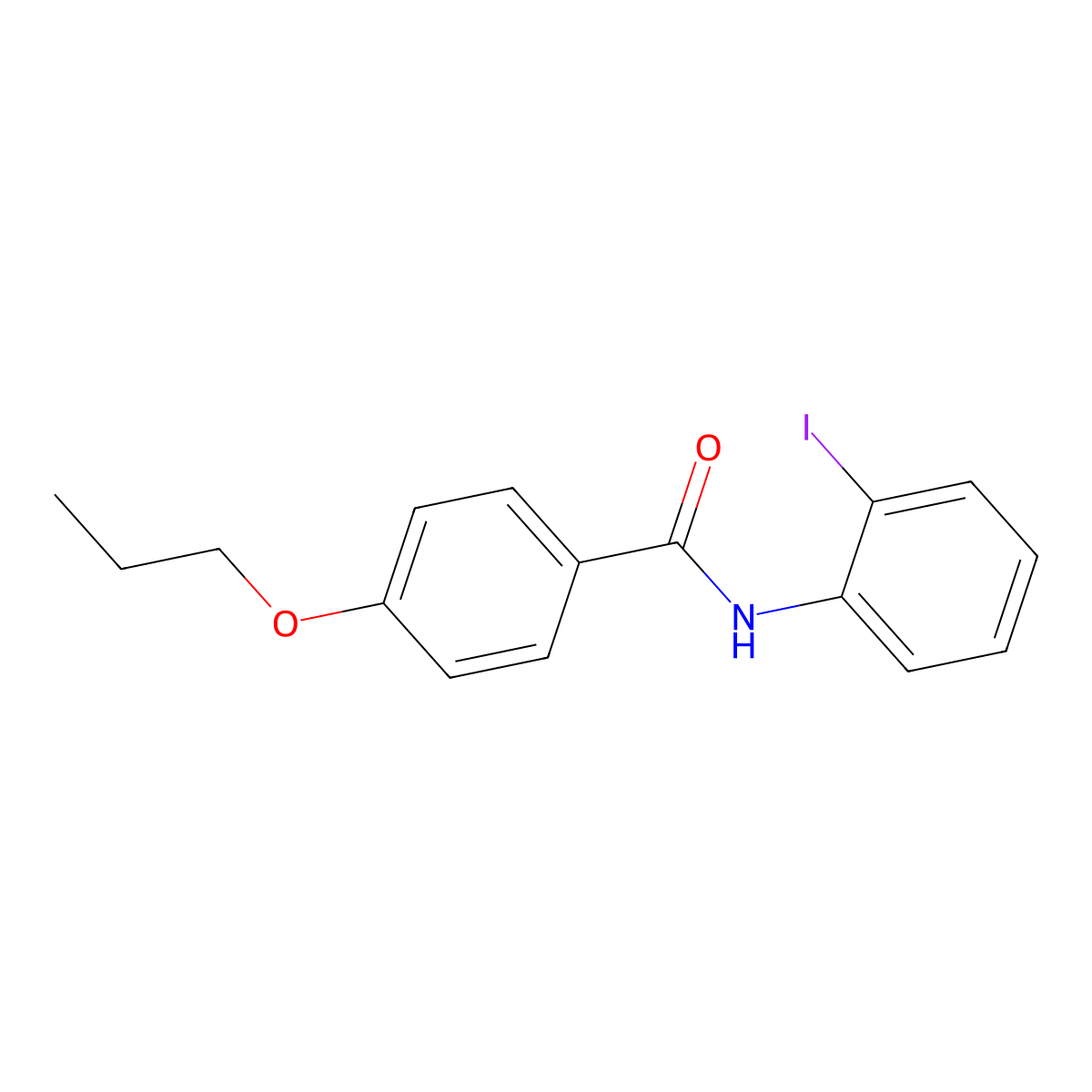 N-(2-iodophenyl)-4-propoxybenzamide molecular structure, CAS 431929-90-7