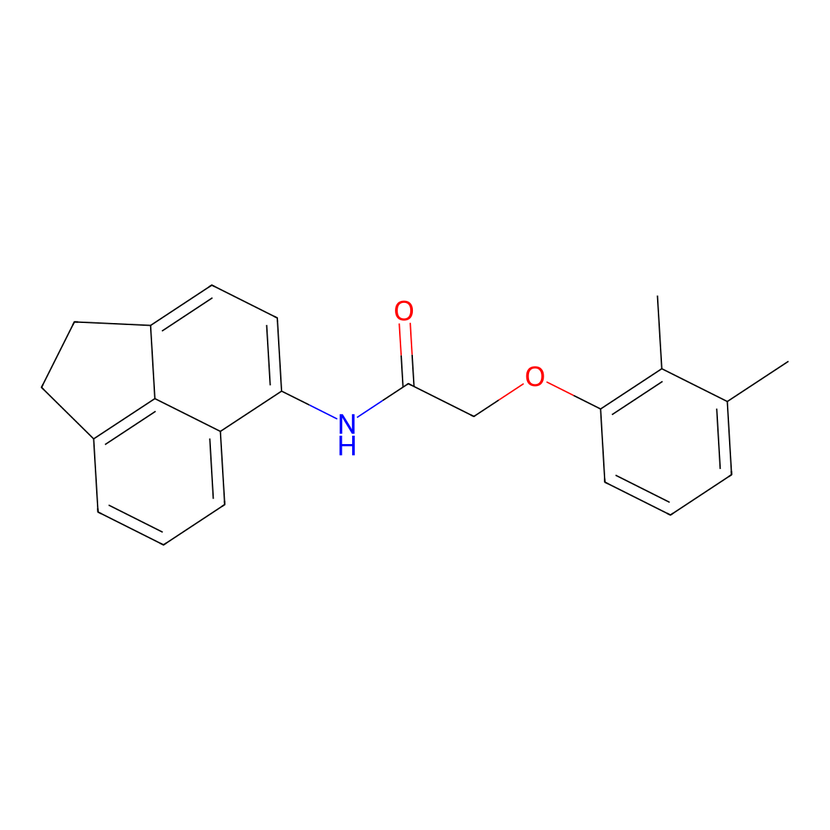 N-(1,2-dihydroacenaphthylen-5-yl)-2-(2,3-dimethylphenoxy)acetamide molecular structure, CAS 431929-92-9