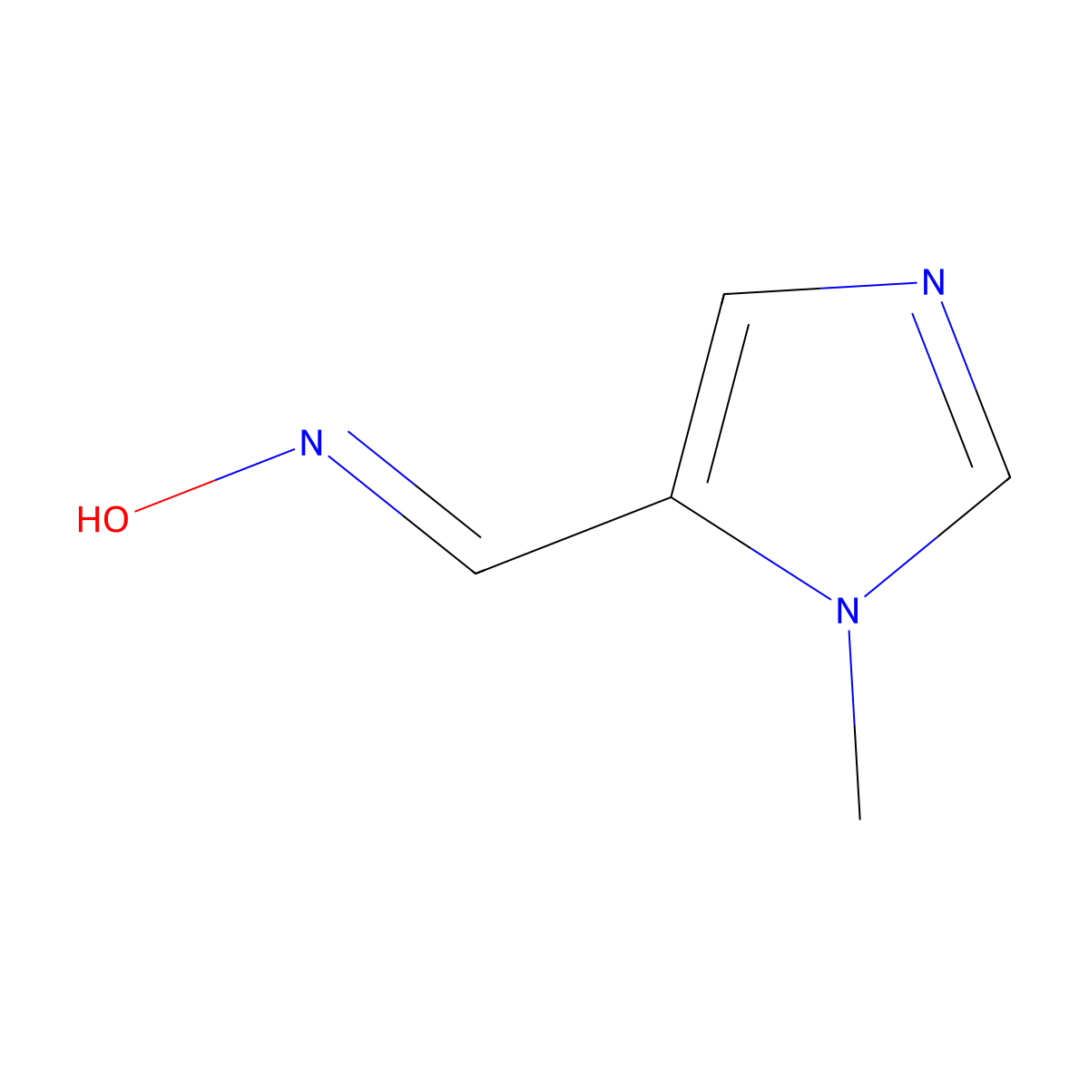 1-Methyl-1H-imidazole-5-carboxaldehyde oxime molecular structure, CAS 43193-18-6