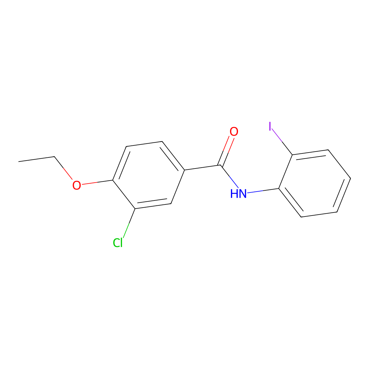 3-chloro-4-ethoxy-N-(2-iodophenyl)benzamide molecular structure, CAS 431930-50-6