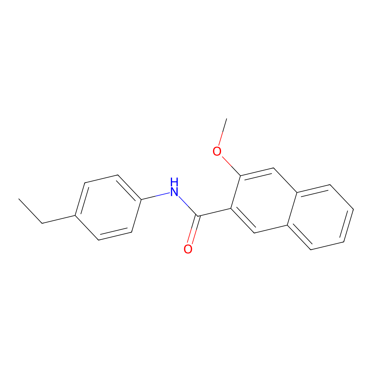 N-(4-ethylphenyl)-3-methoxynaphthalene-2-carboxamide molecular structure, CAS 431930-51-7