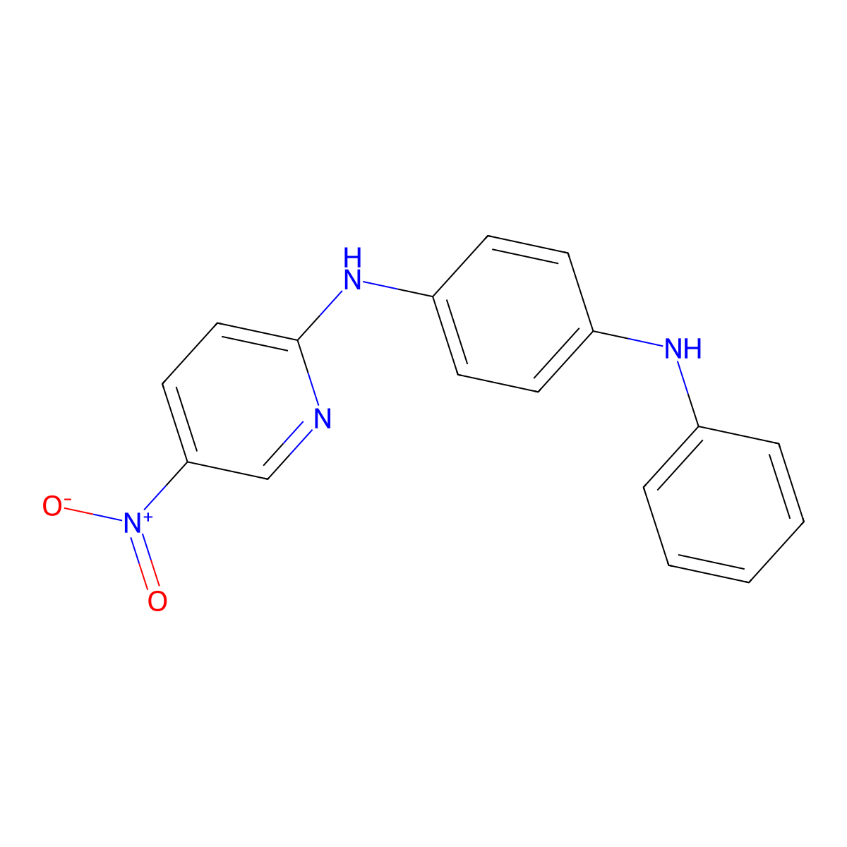 4-N-(5-nitropyridin-2-yl)-1-N-phenylbenzene-1,4-diamine molecular structure, CAS 431930-57-3