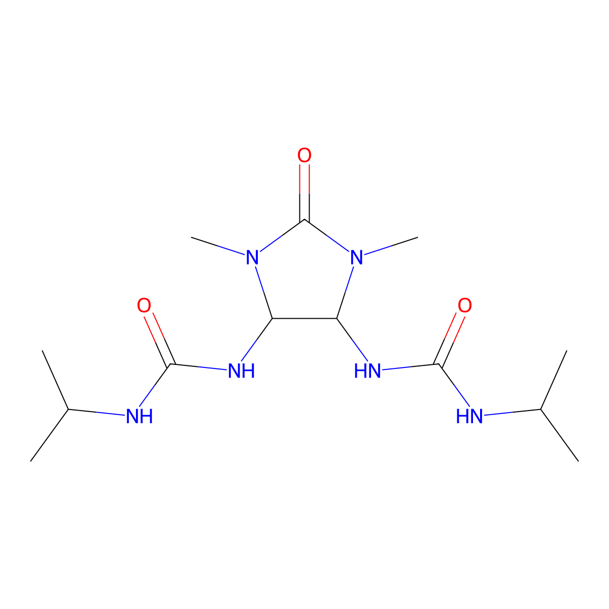 1-[1,3-Dimethyl-2-oxo-5-(propan-2-ylcarbamoylamino)imidazolidin-4-yl]-3-propan-2-ylurea molecular structure, CAS 431930-72-2