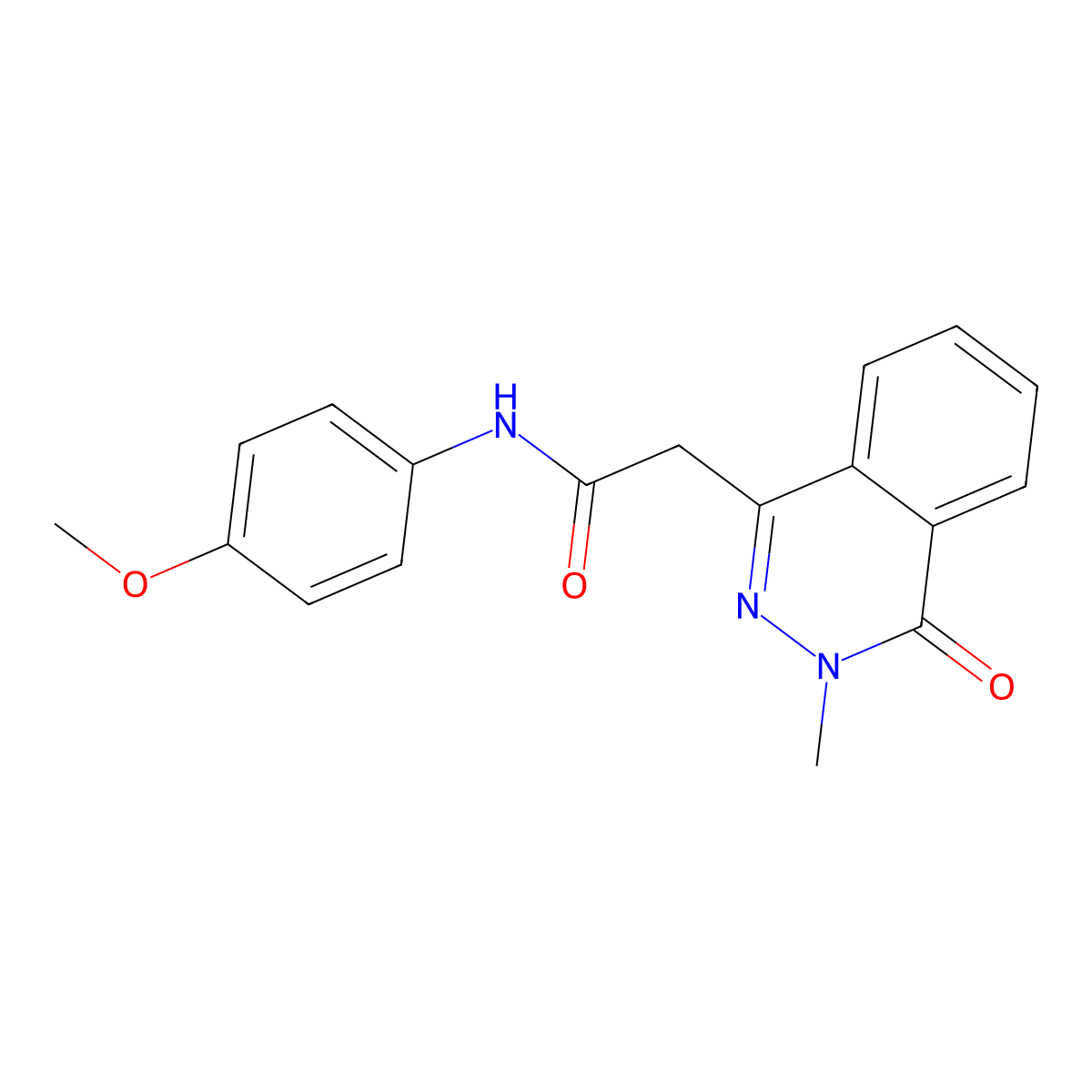 N-(4-methoxyphenyl)-2-(3-methyl-4-oxo-3,4-dihydrophthalazin-1-yl)acetamide molecular structure, CAS 431930-94-8