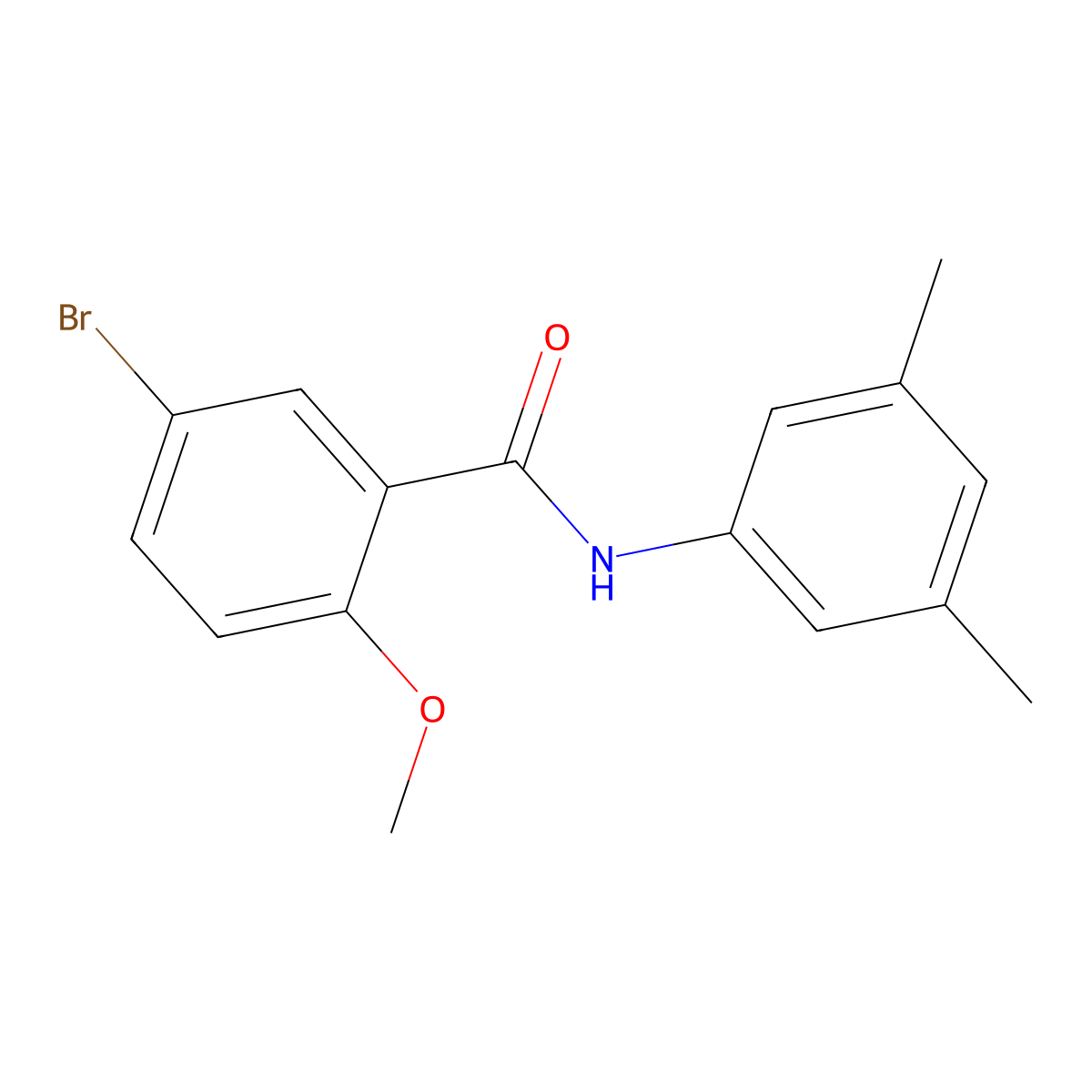 5-bromo-N-(3,5-dimethylphenyl)-2-methoxybenzamide molecular structure, CAS 431931-11-2