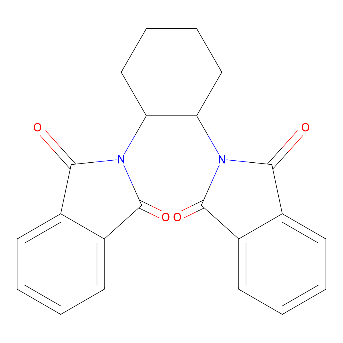 2-[2-(1,3-Dioxoisoindol-2-yl)cyclohexyl]isoindole-1,3-dione molecular structure, CAS 431931-37-2