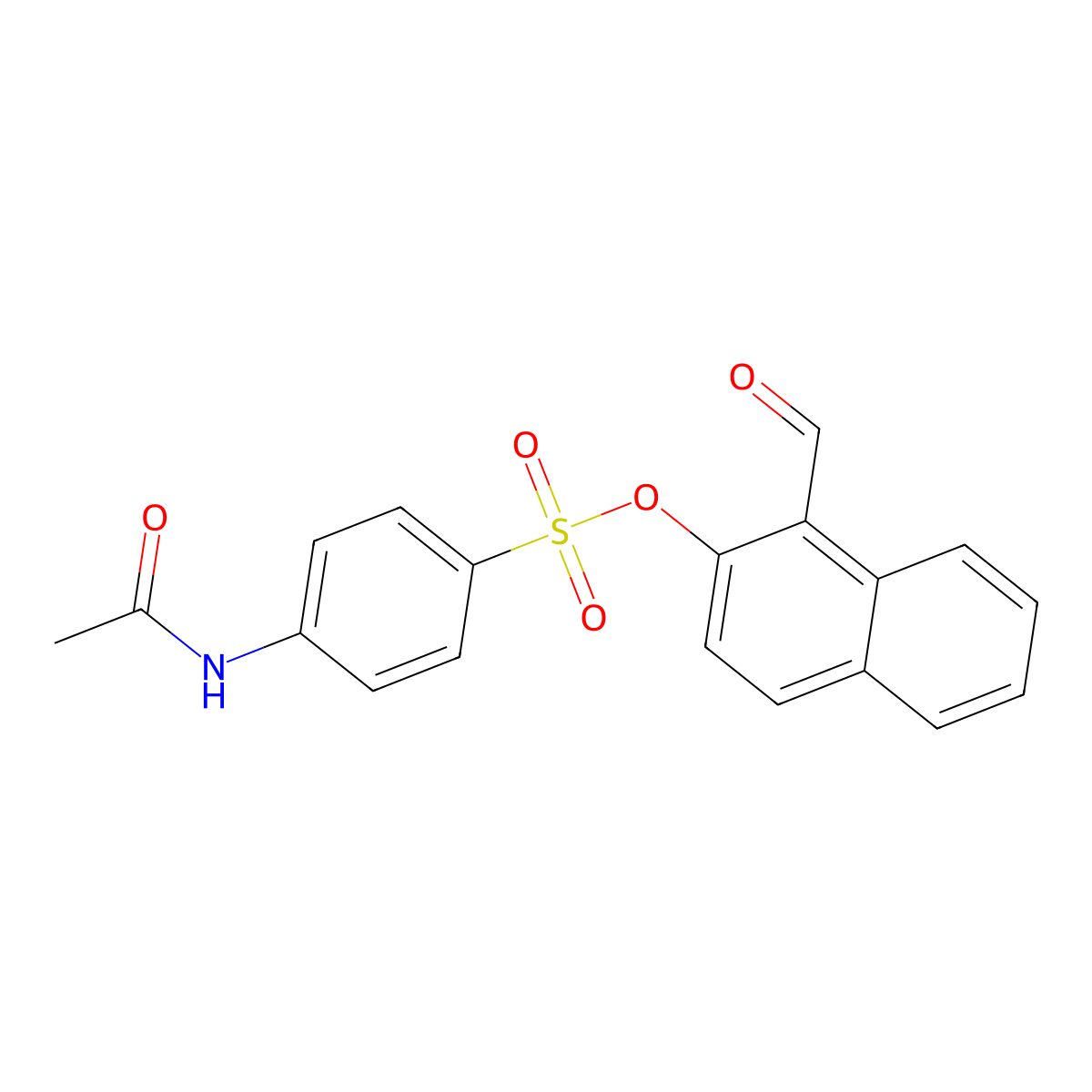 1-Formylnaphthalen-2-yl 4-(acetylamino)benzenesulfonate molecular structure, CAS 431931-45-2