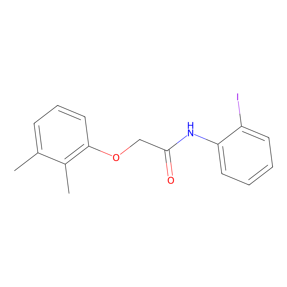 2-(2,3-dimethylphenoxy)-N-(2-iodophenyl)acetamide molecular structure, CAS 431931-56-5