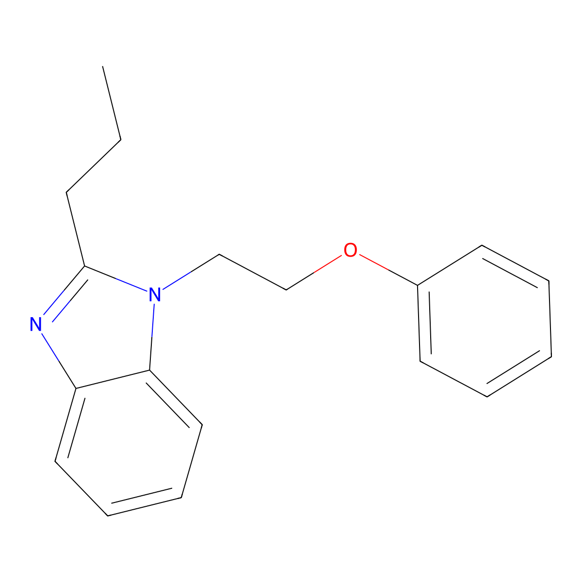 1-(2-Phenoxyethyl)-2-propylbenzimidazole molecular structure, CAS 431931-75-8