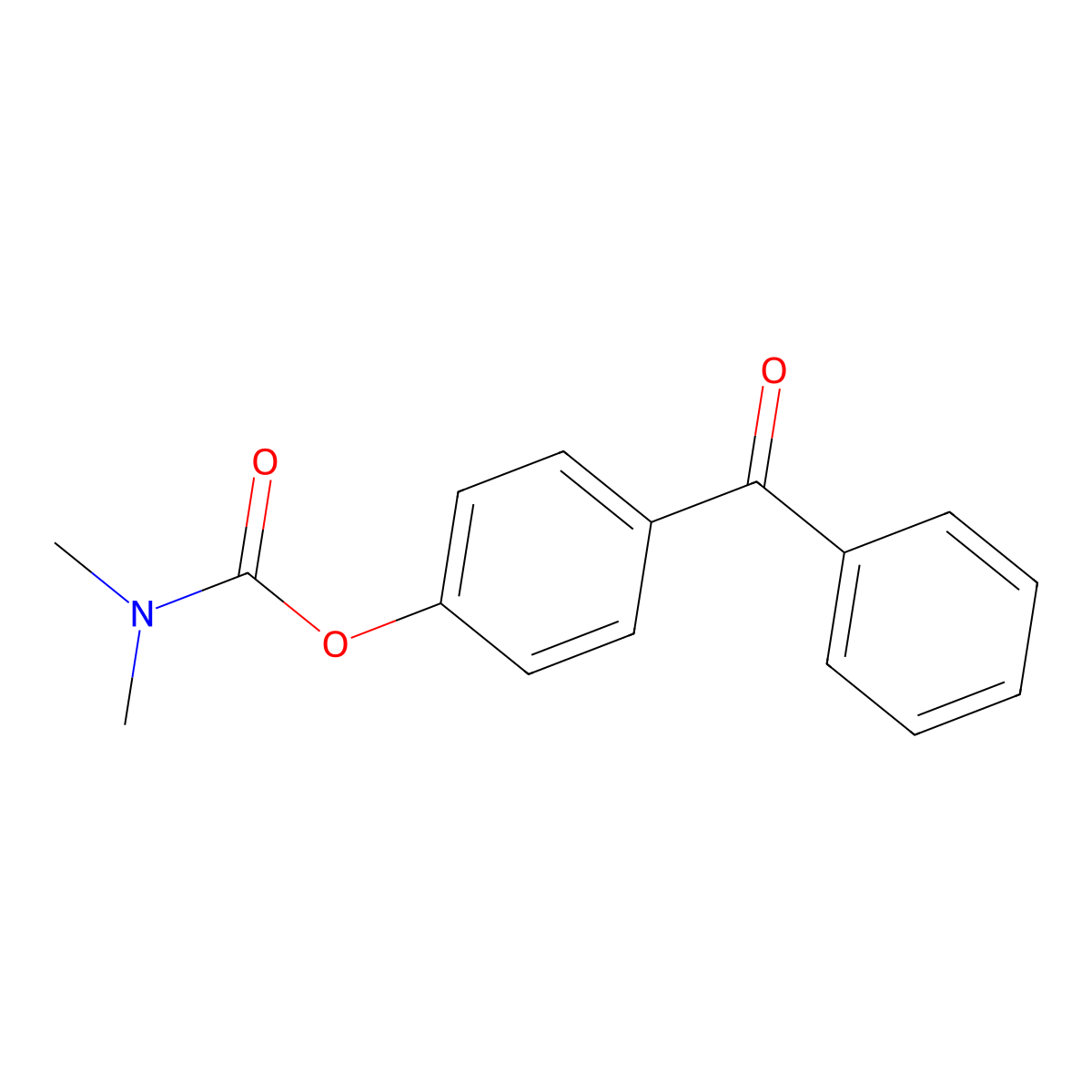 4-benzoylphenyl N,N-dimethylcarbamate molecular structure, CAS 431931-77-0