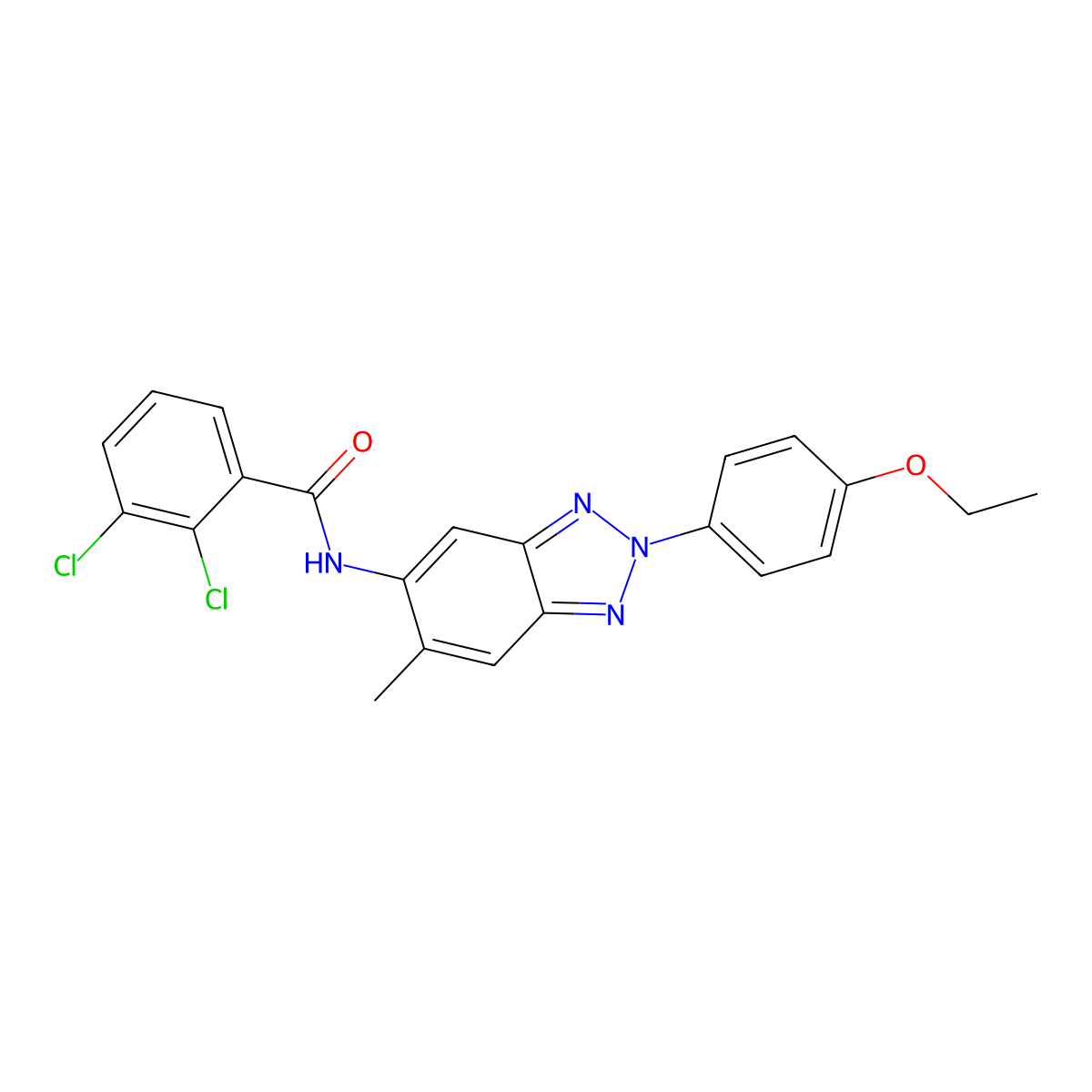 2,3-dichloro-N-[2-(4-ethoxyphenyl)-6-methylbenzotriazol-5-yl]benzamide molecular structure, CAS 431931-89-4