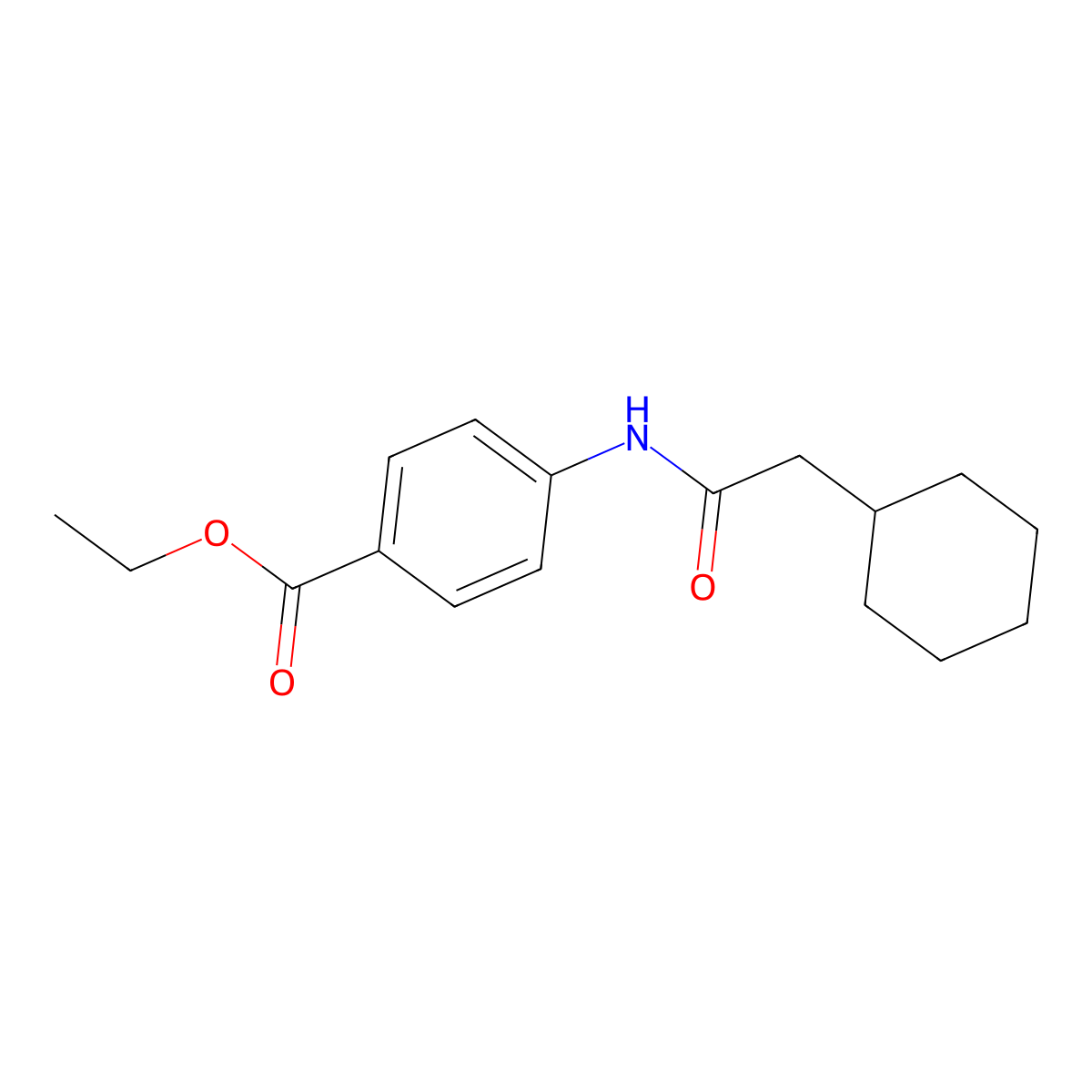 Ethyl 4-[(cyclohexylacetyl)amino]benzoate molecular structure, CAS 431931-91-8