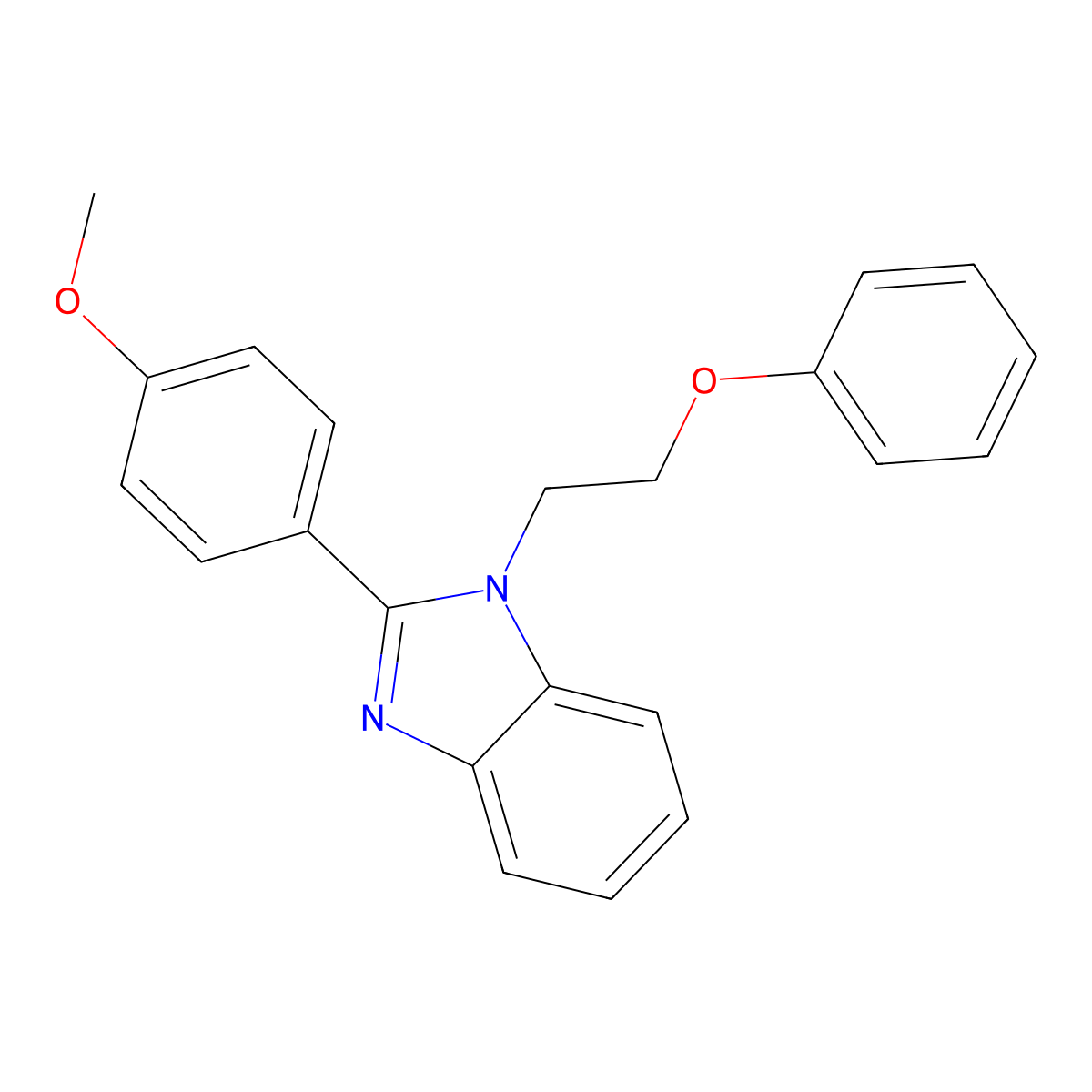 2-(4-methoxyphenyl)-1-(2-phenoxyethyl)-1H-benzimidazole molecular structure, CAS 431932-01-3