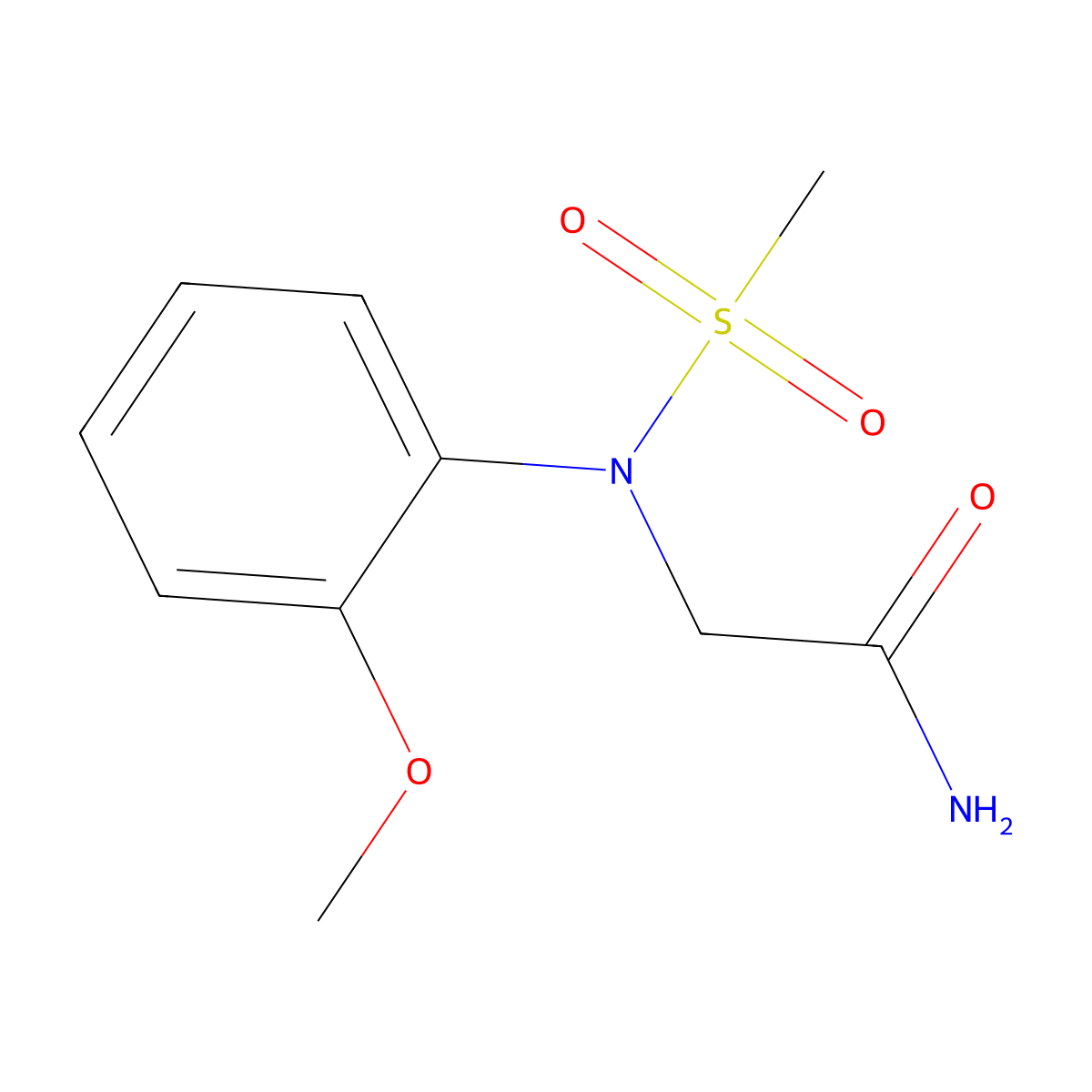 2-(2-methoxy-N-methylsulfonylanilino)acetamide molecular structure, CAS 431932-14-8