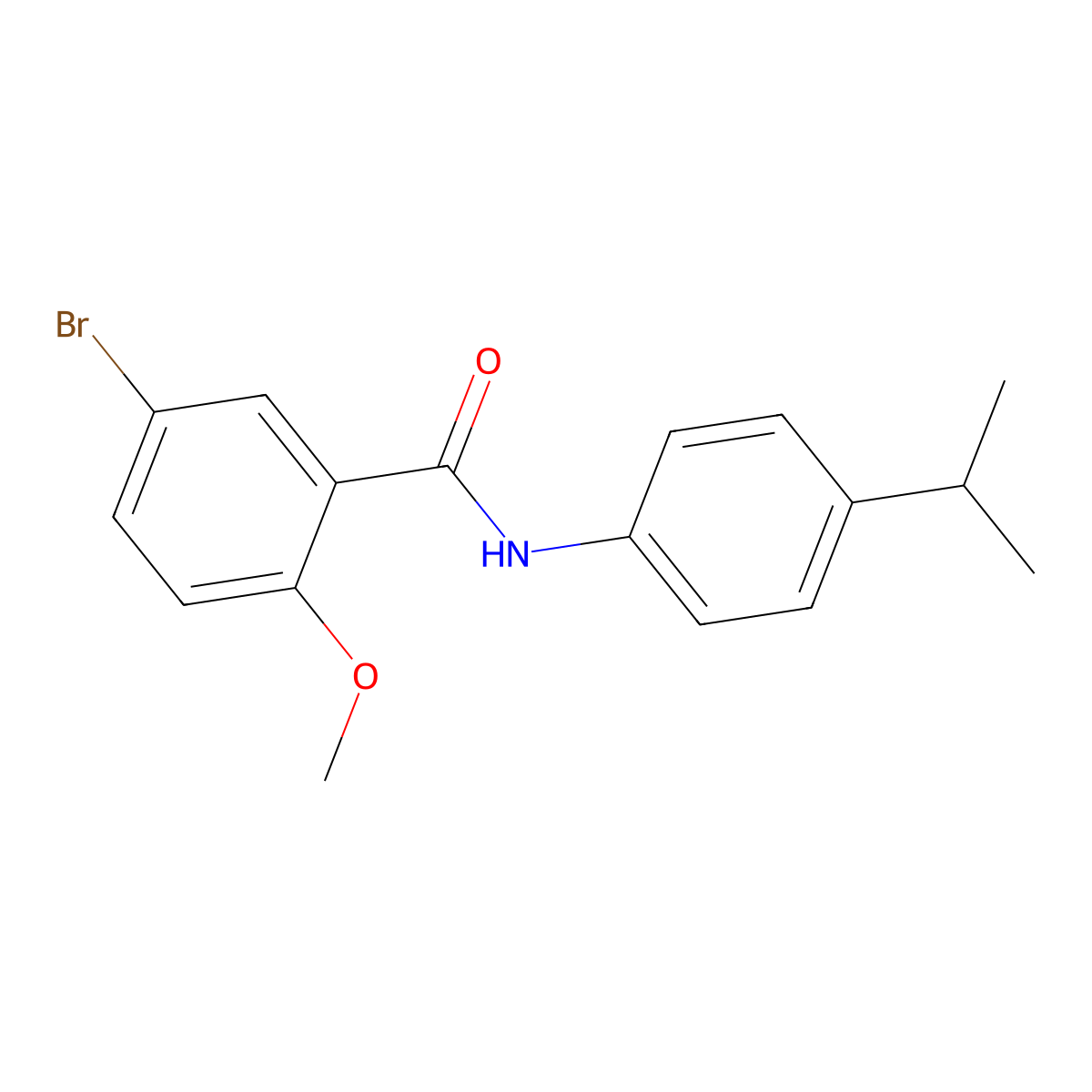 5-bromo-2-methoxy-N-(4-propan-2-ylphenyl)benzamide molecular structure, CAS 431932-23-9