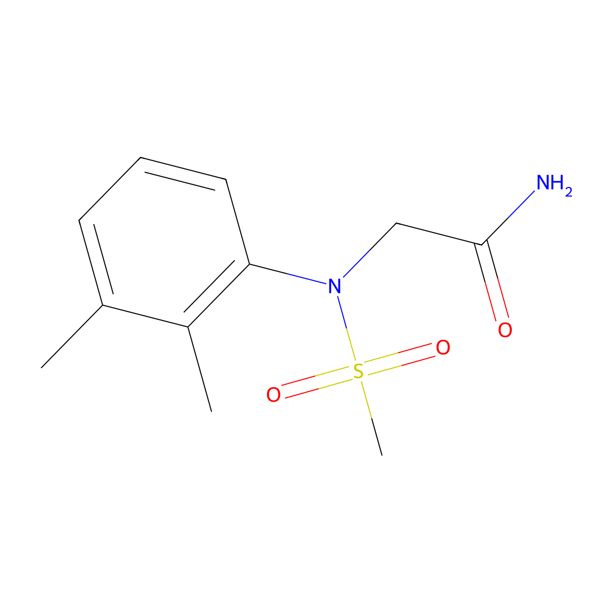 2-(2,3-dimethyl-N-methylsulfonylanilino)acetamide molecular structure, CAS 431932-31-9