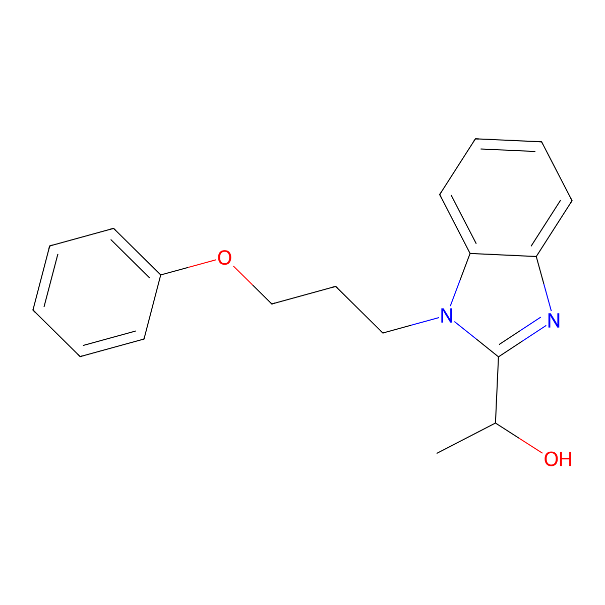 1-[1-(3-Phenoxypropyl)benzimidazol-2-yl]ethanol molecular structure, CAS 431933-04-9