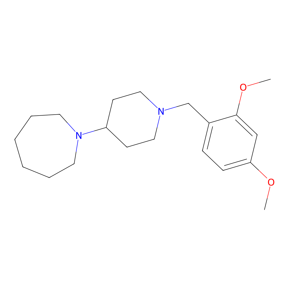 1-[1-(2,4-Dimethoxybenzyl)piperidin-4-yl]azepane molecular structure, CAS 431934-00-8