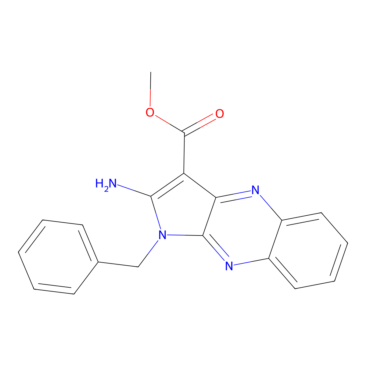 methyl 2-amino-1-benzyl-1H-pyrrolo[2,3-b]quinoxaline-3-carboxylate molecular structure, CAS 431934-05-3