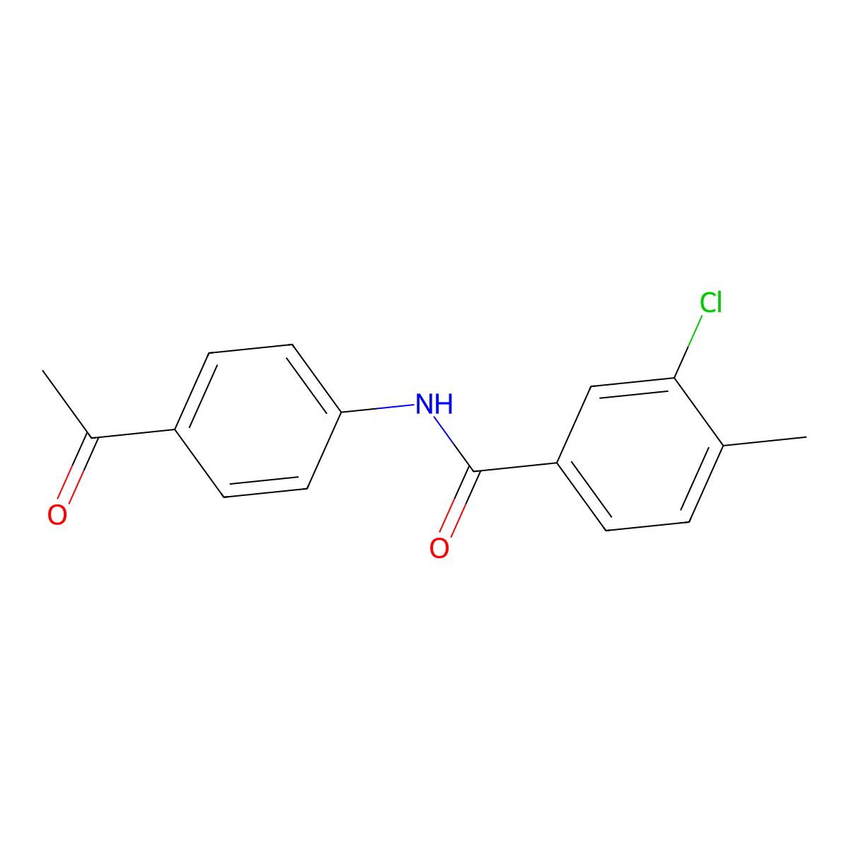 N-(4-acetylphenyl)-3-chloro-4-methylbenzamide molecular structure, CAS 431934-71-3