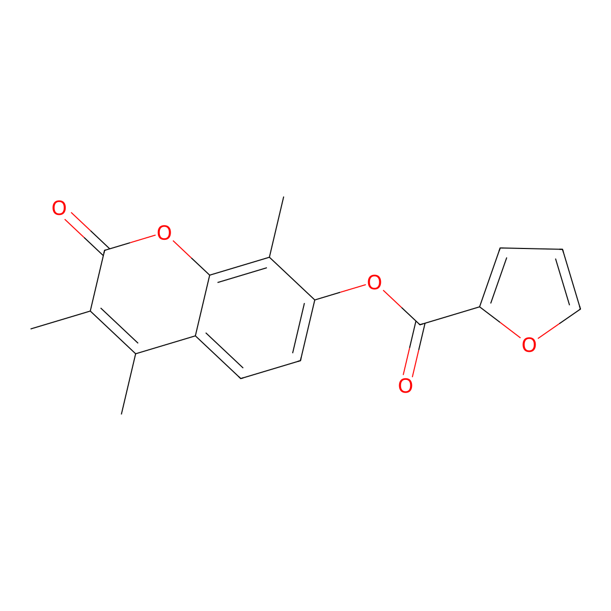 3,4,8-trimethyl-2-oxo-2H-chromen-7-yl furan-2-carboxylate molecular structure, CAS 431934-86-0