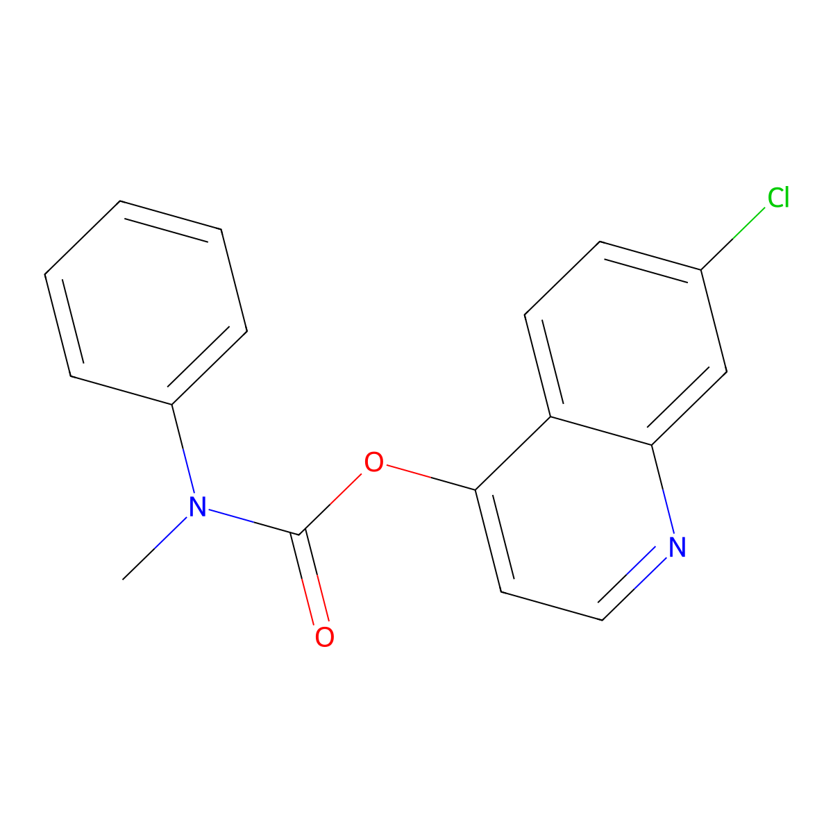 7-Chloro-4-quinolinyl methyl(phenyl)carbamate molecular structure, CAS 431935-03-4
