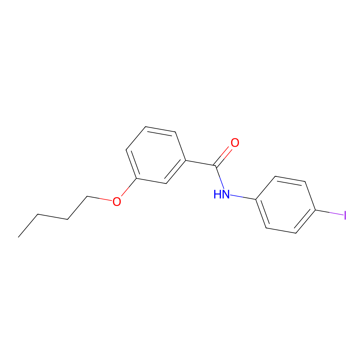 3-butoxy-N-(4-iodophenyl)benzamide molecular structure, CAS 431937-08-5