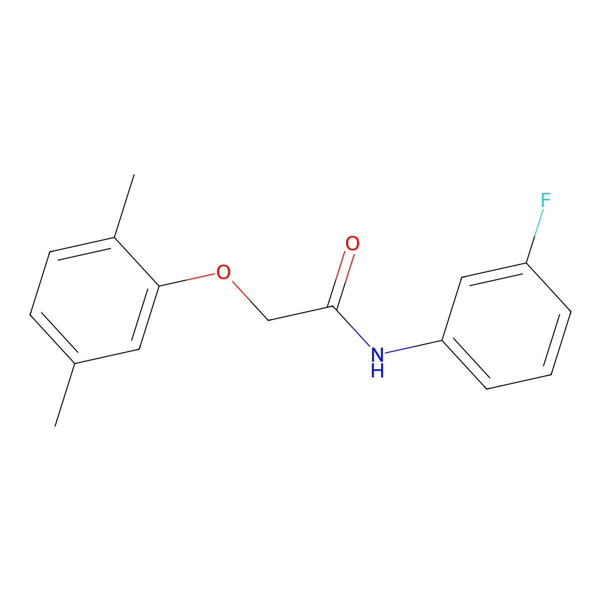 2-(2,5-dimethylphenoxy)-N-(3-fluorophenyl)acetamide molecular structure, CAS 431937-25-6