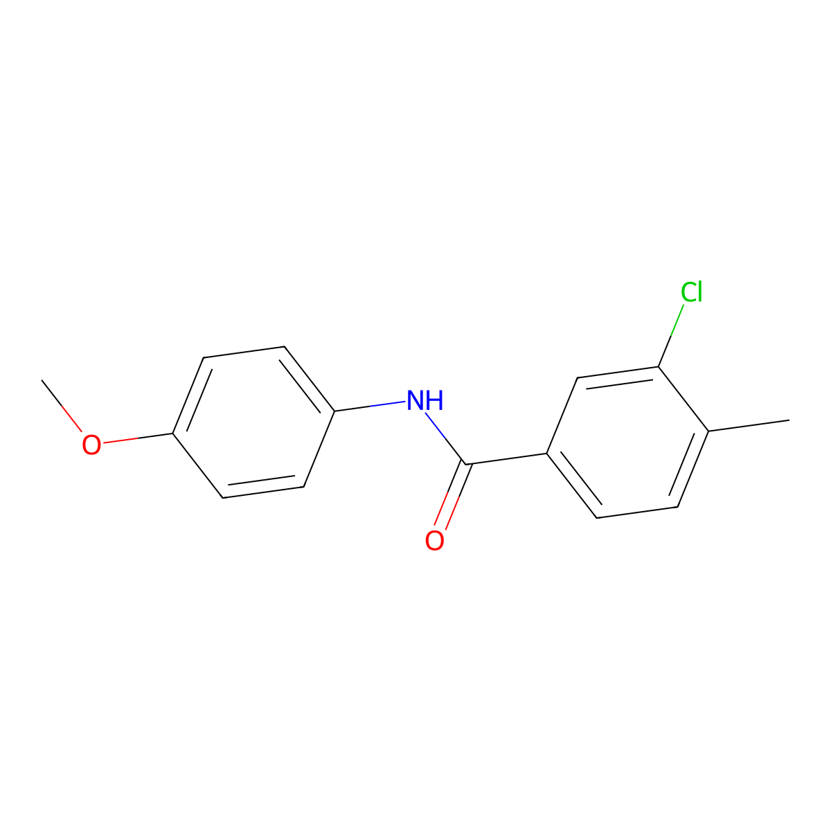 3-chloro-N-(4-methoxyphenyl)-4-methylbenzamide molecular structure, CAS 431937-34-7