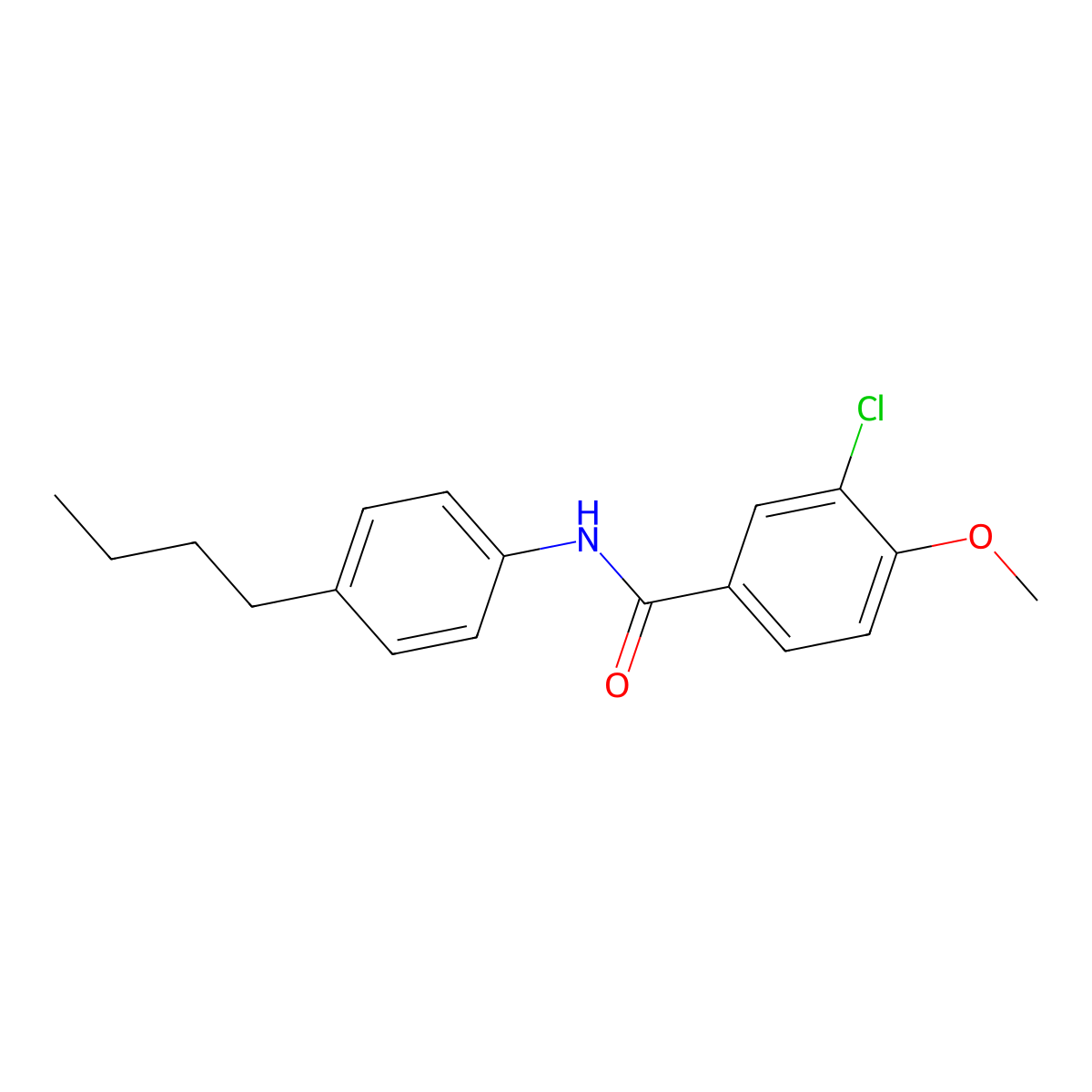 N-(4-Butylphenyl)-3-chloro-4-methoxybenzamide molecular structure, CAS 431937-50-7