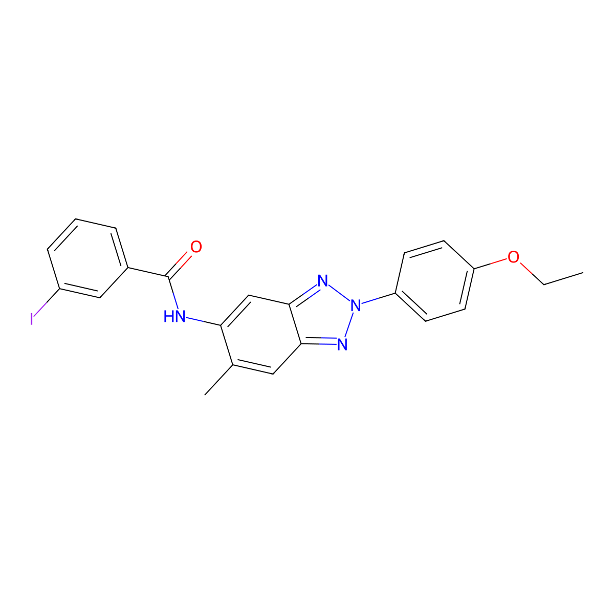 N-[2-(4-ethoxyphenyl)-6-methylbenzotriazol-5-yl]-3-iodobenzamide molecular structure, CAS 431937-64-3