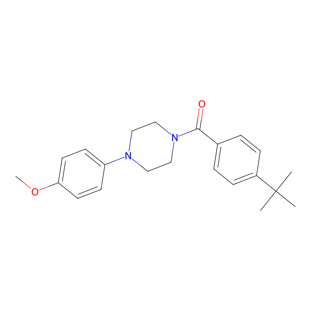 1-(4-Tert-butylbenzoyl)-4-(4-methoxyphenyl)piperazine molecular structure, CAS 431937-66-5