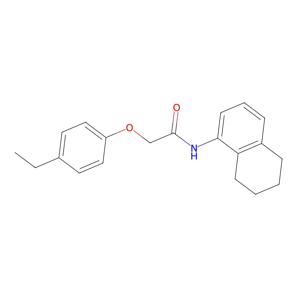 2-(4-ethylphenoxy)-N-(5,6,7,8-tetrahydronaphthalen-1-yl)acetamide molecular structure, CAS 431937-72-3
