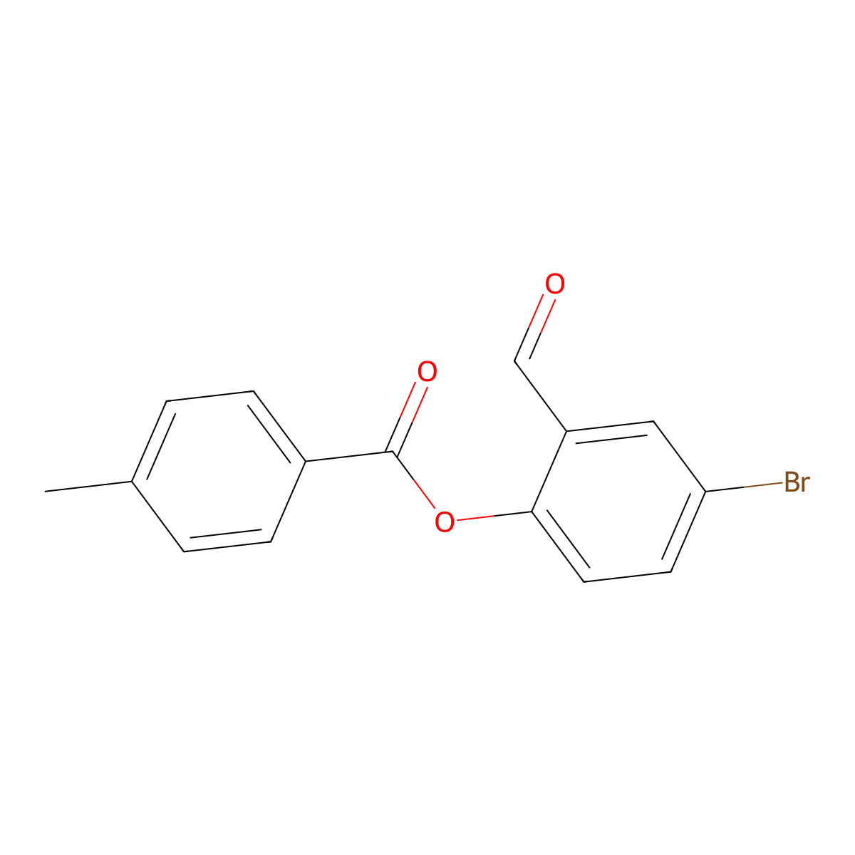 4-Bromo-2-formylphenyl 4-methylbenzoate molecular structure, CAS 431937-89-2