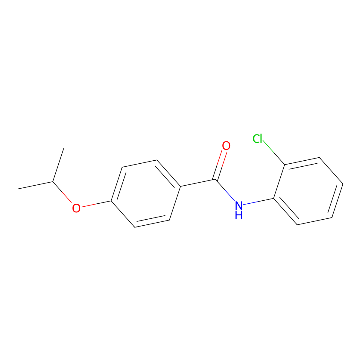 N-(2-chlorophenyl)-4-propan-2-yloxybenzamide molecular structure, CAS 431938-10-2