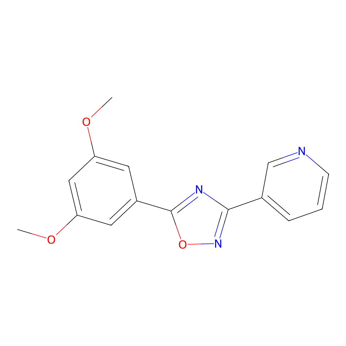 3-[5-(3,5-Dimethoxyphenyl)-1,2,4-oxadiazol-3-yl]pyridine molecular structure, CAS 431938-14-6