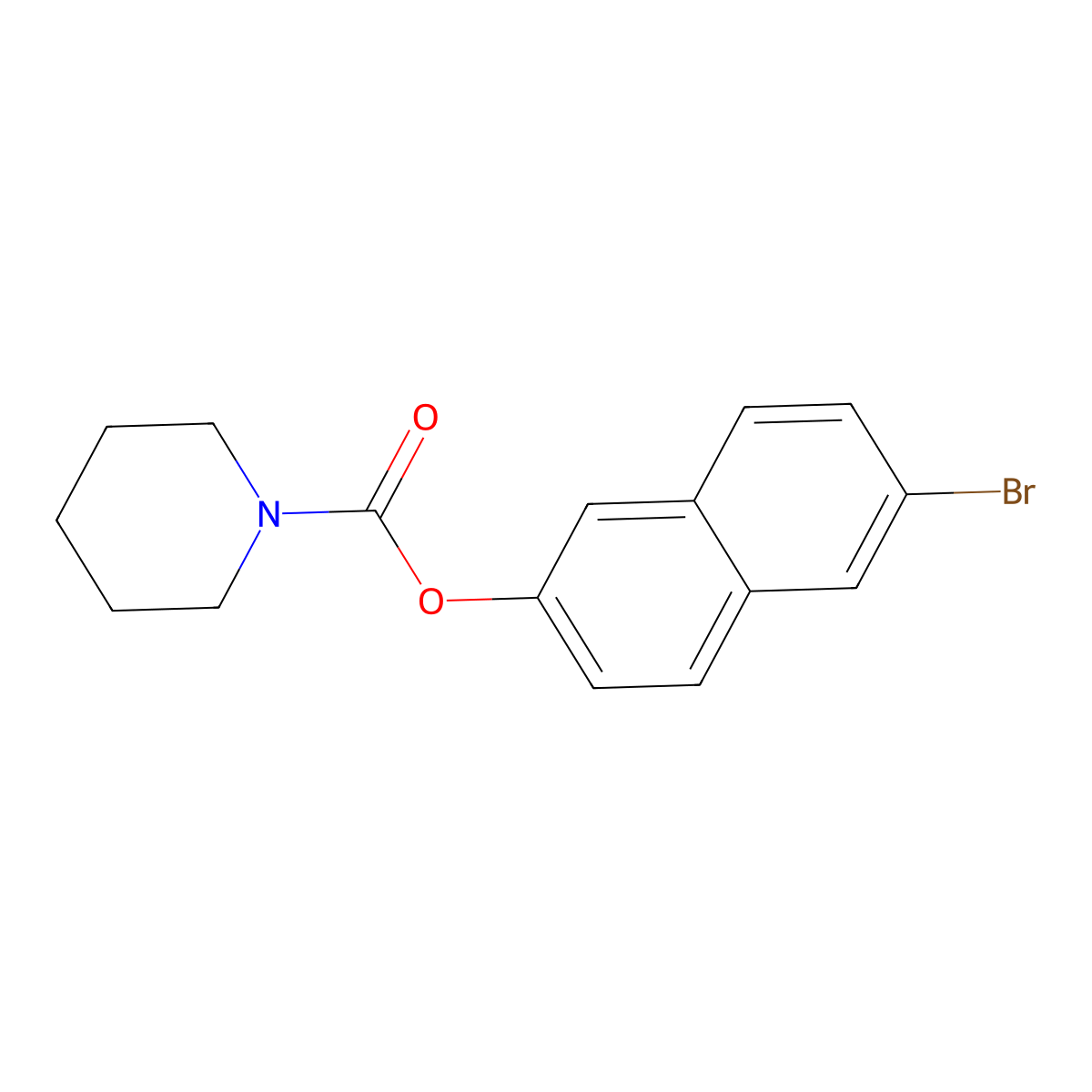 6-Bromo-2-naphthyl piperidinecarboxylate molecular structure, CAS 431938-32-8