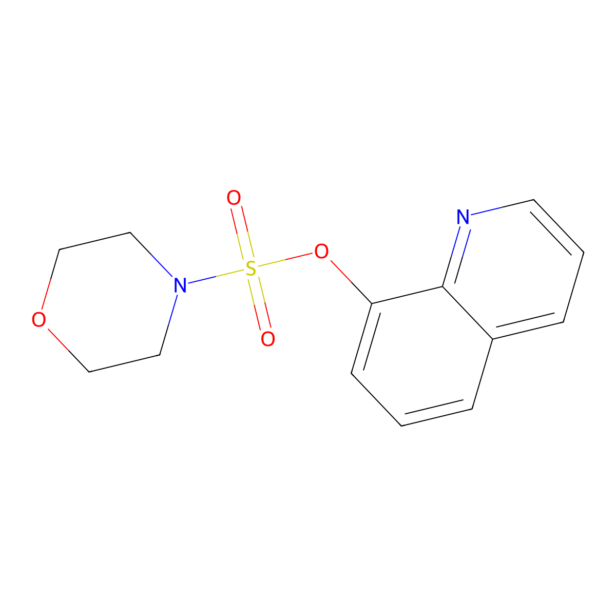 Quinolin-8-yl morpholine-4-sulfonate molecular structure, CAS 431938-41-9